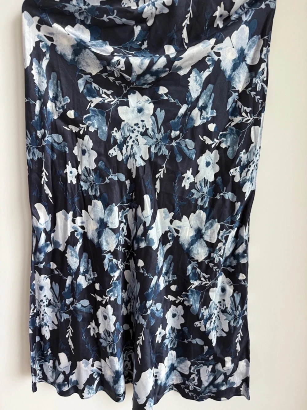 Rails satin floral midi skirt